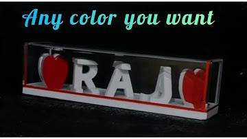 Dual Letters Illusion Flip Nameplate