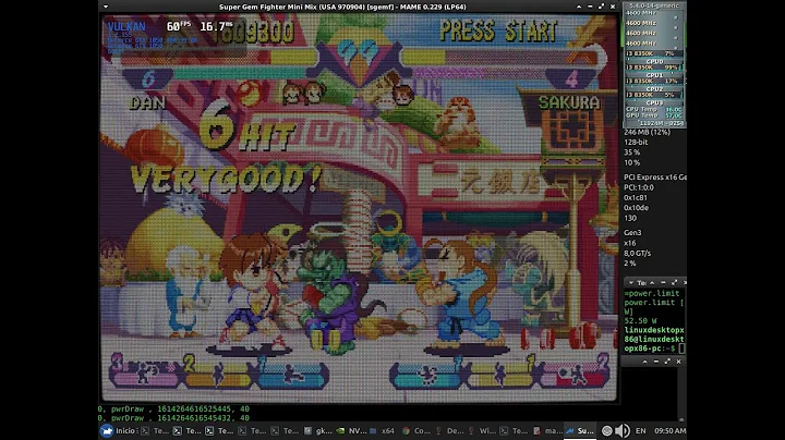 Mame 0.229 Vulkan Native Test 60fps NVENC x64 + Sound (Core i3 8350K) + Nvidia 460.39