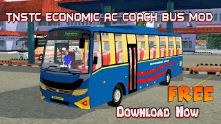 TNSTC ECONOMIC AC COACH BUS MOD FOR BUSSID | bus simulator indonesia |