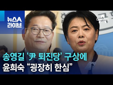 송영길 ‘尹 퇴진당’ 구상에…윤희숙 “굉장히 한심” | 뉴스A 라이브