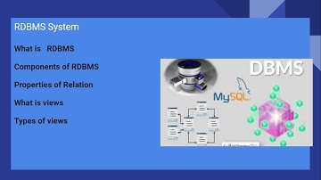 Realtional database management system DBMS tutorials
