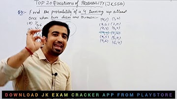 LEC-08 || TOP 20 QUESTIONS OF PROBABILITY FOR JKSSB PART-01  || JKSSB FAA || JKSSB PAA || JKSSB JSA