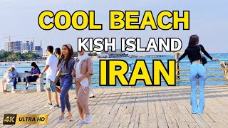 Walking tour in IRAN"2024"amazing kish island beach 🏖️