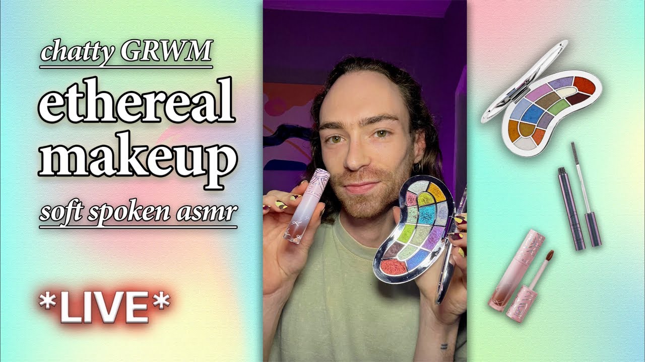 Relaxing Soft-Spoken ASMR GRWM Makeup Tutorial ✨ Ethereal Grunge Makeup Look on Hooded Eyes