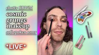 Relaxing Soft-Spoken ASMR GRWM Makeup Tutorial ✨ Ethereal Cosmic Grunge Makeup Look on Hooded Eyes screenshot 4