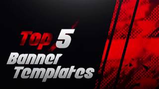 Top 5 [FREE] YouTube Banner Templates! #1 [2018] [Photoshop]