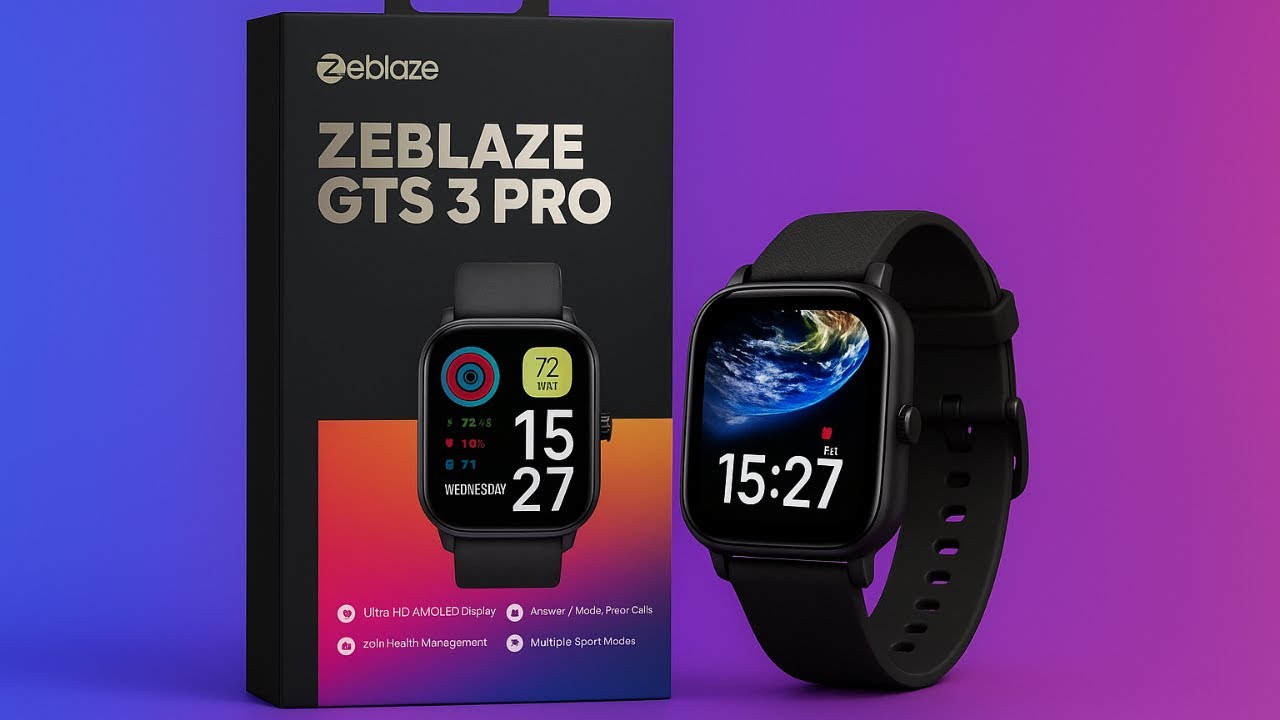 Smartwatch Zeblaze GTS 3 Pro dengan layar AMOLED 1,97 inci dan fitur kesehatan serta olahraga lengkap di pergelangan tangan pengguna.https:/@zenunboxings Smartwatch Zeblaze GTS 3 Pro dengan layar AMOLED 1,97 inci dan fitur kesehatan serta olahraga lengkap di pergelangan tangan pengguna.https:/@zenunboxings