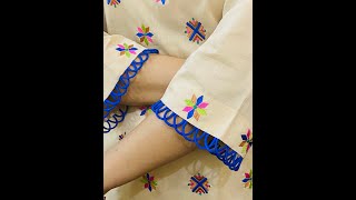 Beautiful Sleeves Design with Dori Loops | Bazo Design Dori ke Saath | Sleeves Design | Urdu