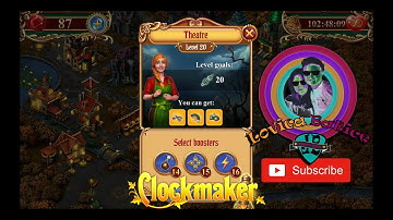Clockmaker - Match 3 Mystery Game - Theatre - Level 1 - 20 - Gameplay