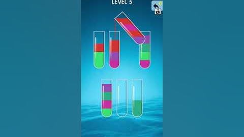 Water Color Sort Level 1 to 5 Solution 😊