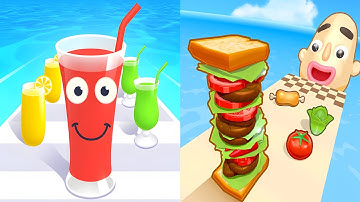 Sandwich Runner VS Juice Run 🥪🍹🍺🔥 Max All Levels Android iOS Gameplay Ep 114