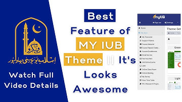 Best Feature of MY IUB Theme || It