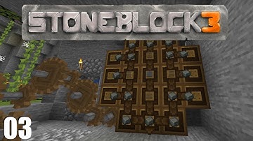 Minecraft: StoneBlock 3 Ep. 3 - Snad, Crushing Wheels, and Mechanical Crafting