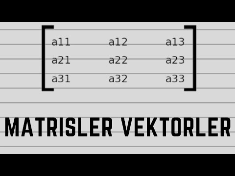 MATRİSLER VE VEKTÖRLER - MAKİNE ÖĞRENMESİNE GİRİŞ - 12