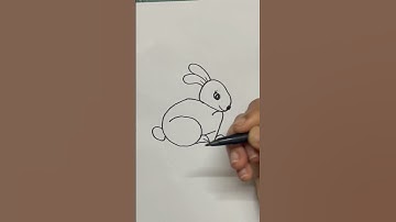 how to draw rabbit with numbers|6-2=rabbit|bunny drawing#stepbystep#subscribe#viral#shorts#rabbit