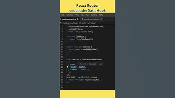 Must Know #react router useLoaderData hook concept #shorts #hindi