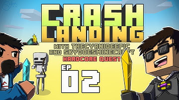 Minecraft - CRASH LANDING: Ep 2 "WATER CRISIS" w/SkyDoesMinecraft
