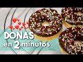 DONAS en 2 minutos al MICROONDAS 🍩 | ¡Donuts Fáciles y Rápidos!