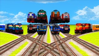 10 indian train dangerous crossing on top | different train flying | indian colorful train