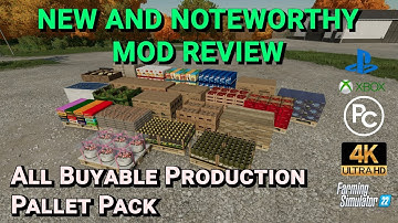 All Buyable Productions Pallet Pack | Mod Review | Farming Simulator 22