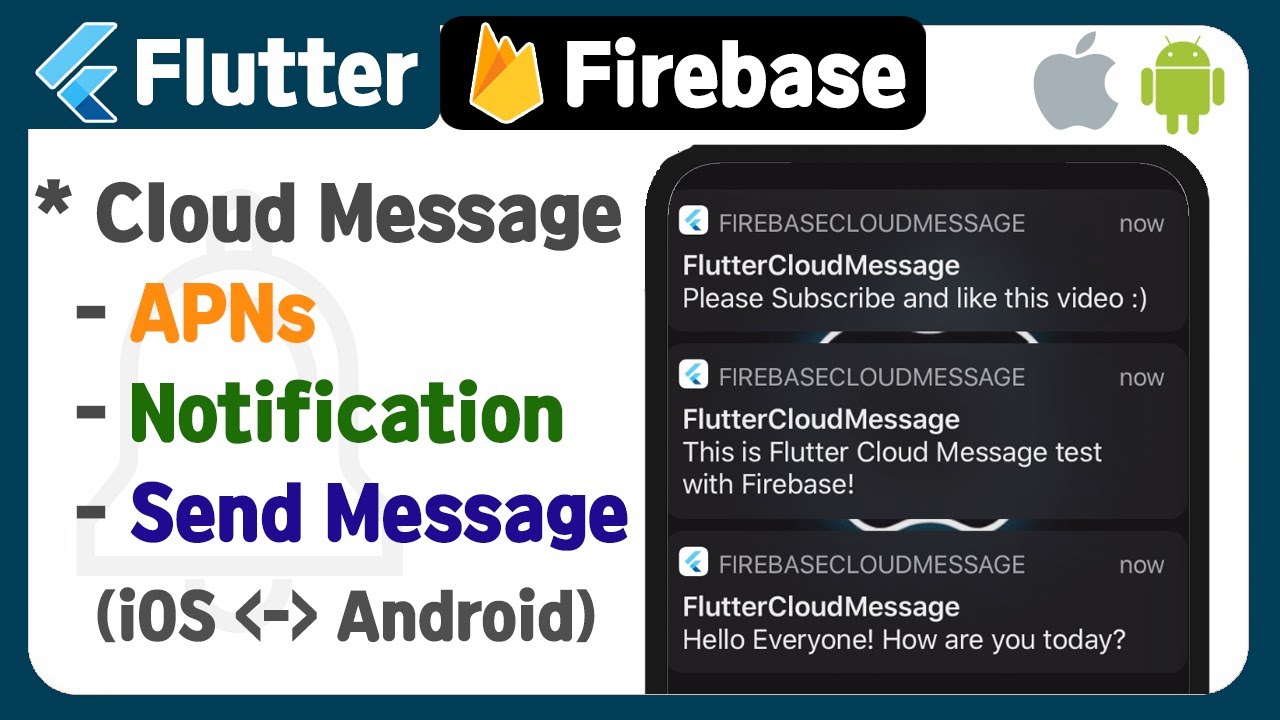 โปรแกรม token message  New 2022  Flutter with Firebase (6) - Cloud Messaging ( APNs, Notification, Send Message ) example, tutorial