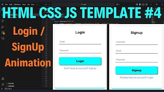 Login Page HTML CSS JS Template 4 | Login Form SignUp Form Flip Animation | Web Design Templates