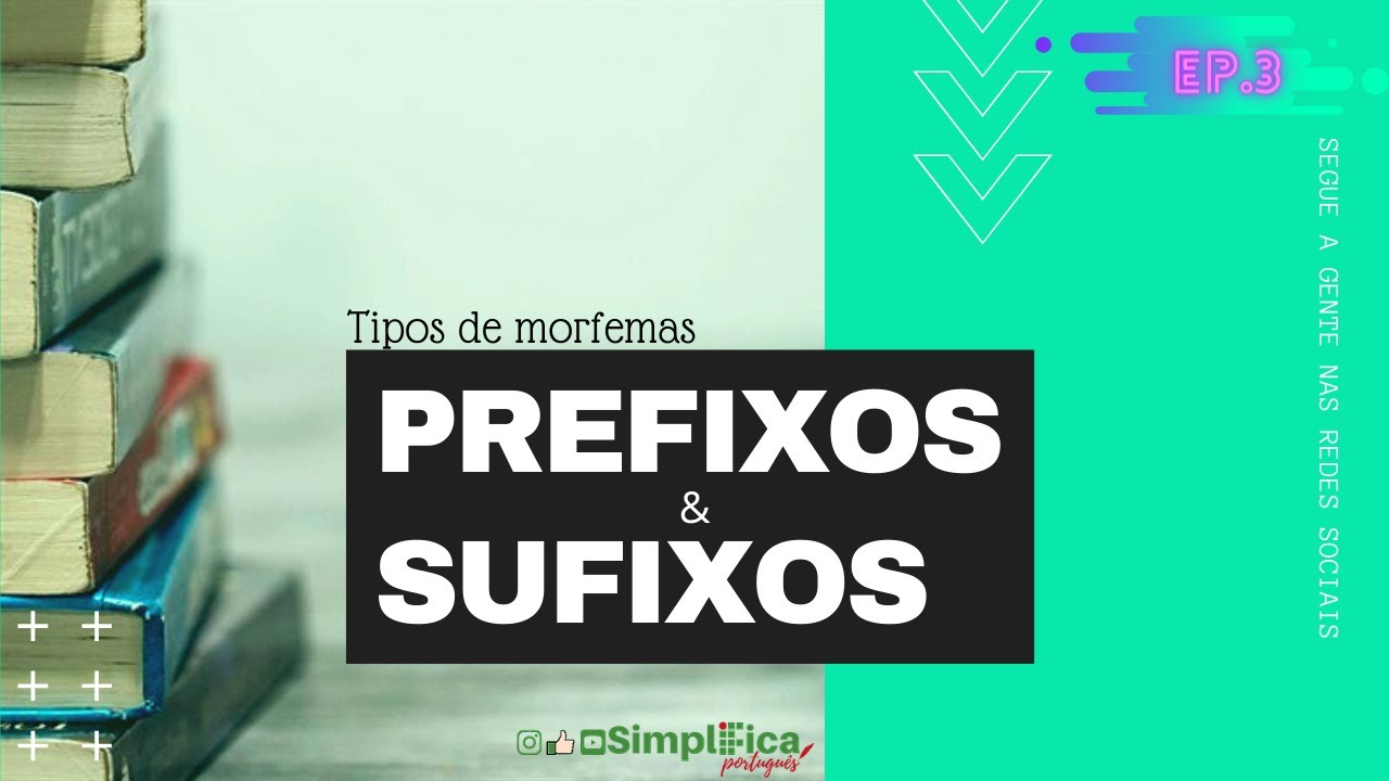 (Episódio 3) Tipos de morfemas: Afixos (PREFIXOS e SUFIXOS) - YouTube