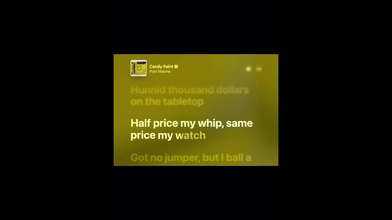 Candy Paint Post Malone Lyrics #shorts #song #lyrics #candypaint #postmalone