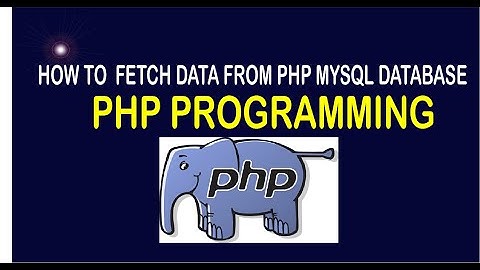 How To Fetch Data From MySQL PHP Database - mysqli_fetch_array