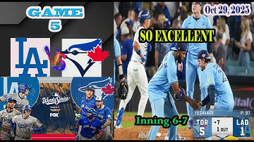 Los Angeles Dodgers vs Toronto Blue Jays World Series Inning 6-7 Game 5 Highlights -MLB 29/10/2025