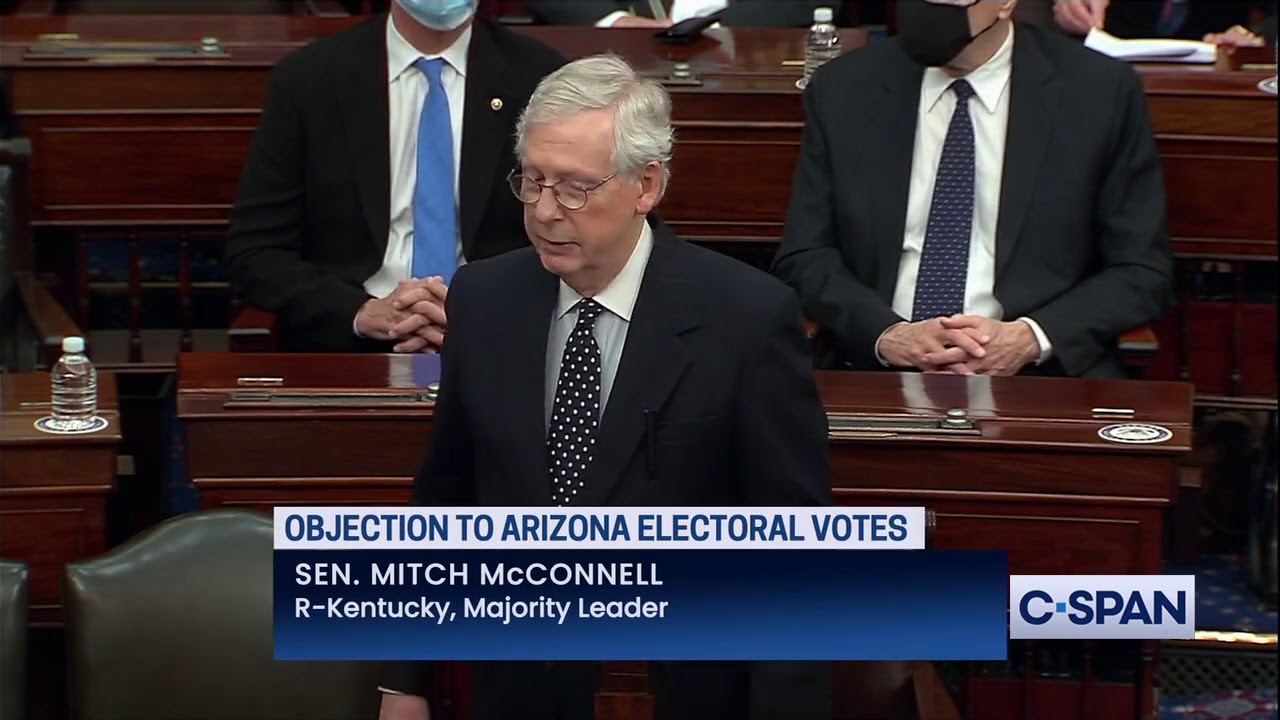 Mitch Mcconnell Senate Speech Transcript January 6 Rejects Efforts To Overturn Presidential Election Results Rev