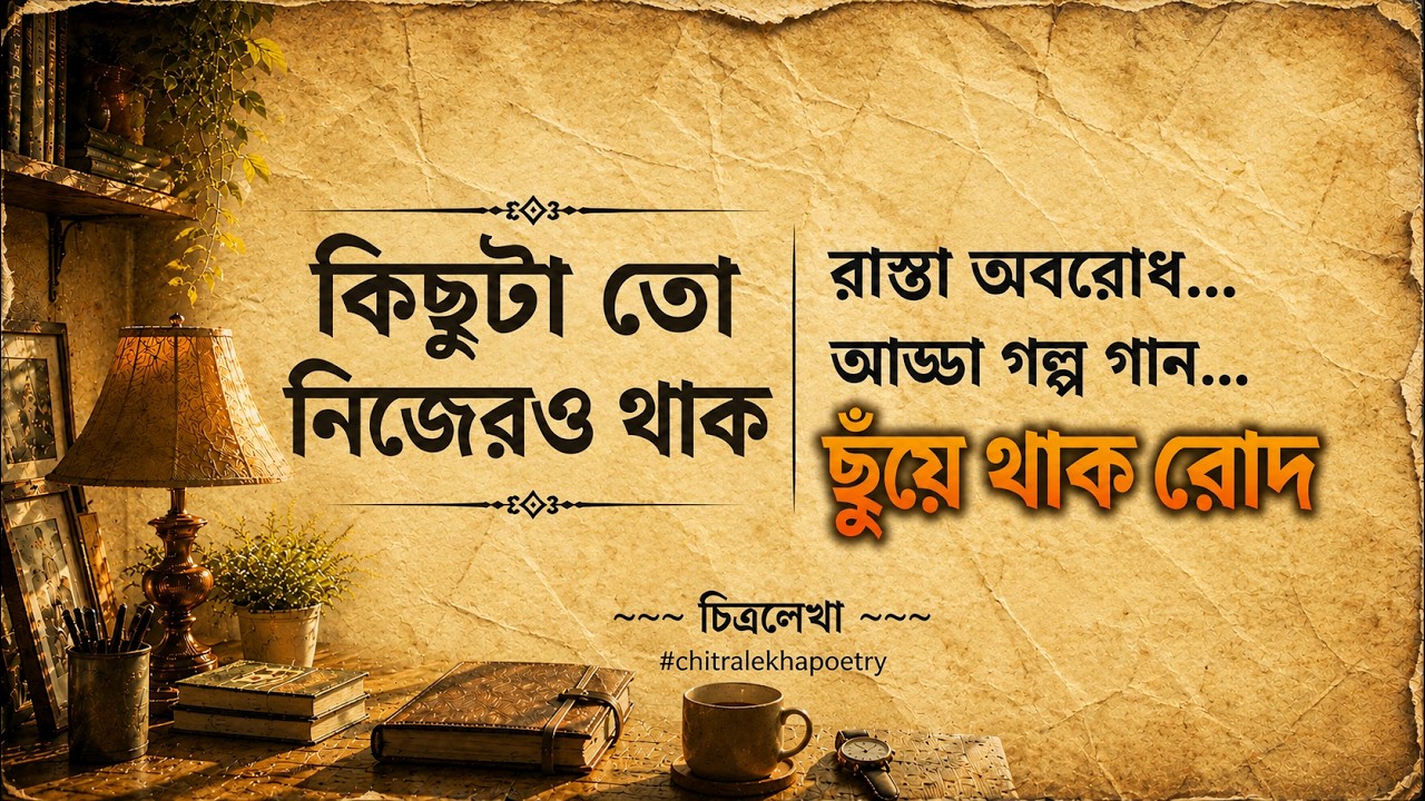 (কিছুটা তো নিজেরও থাক) Kichuta To Nijerou Thak  | Minimal Acoustic Poetry Song | Chitralekha Poetry