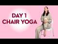 Chair Yoga for Beginners Gentle Seated Warm Up | Day 1