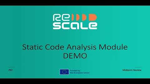 Static Code Analysis Module Demo | RESCALE Project