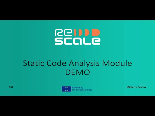 Static Code Analysis Module Demo | RESCALE Project