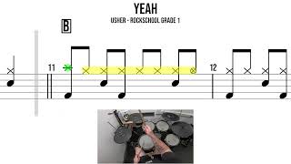 Yeah - Usher - Rockschool Grade 1 Drum Playthrough 🥁 Resimi