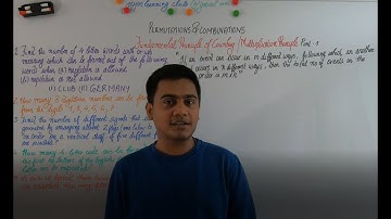 Permutations and Combinations Part-1  Fundamental Principle of Counting/Multiplication Principle