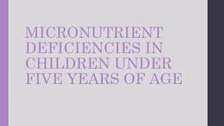Nutrition Indicators In National Nutritional Survey 2018