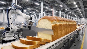 Inside a Modern Bread Factory: From Raw Wheat to Giant Loaf Production (Full Process)