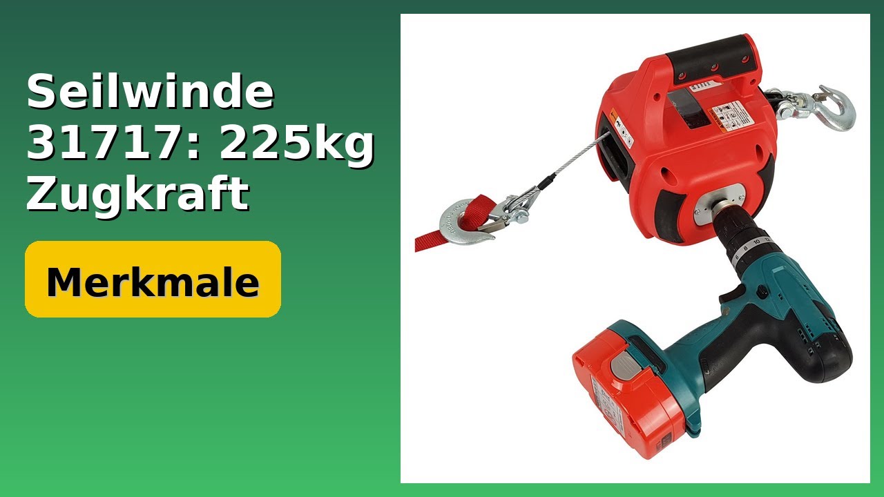 BEWERTUNG (2025): Seilwinde 31717: 225kg Zugkraft. WESENTLICHE Einzelheiten