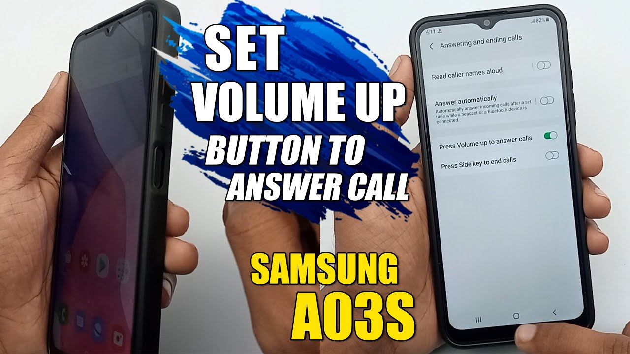 How To Set Volume Up Button To Answer Call Samsung Galaxy A03s YouTube