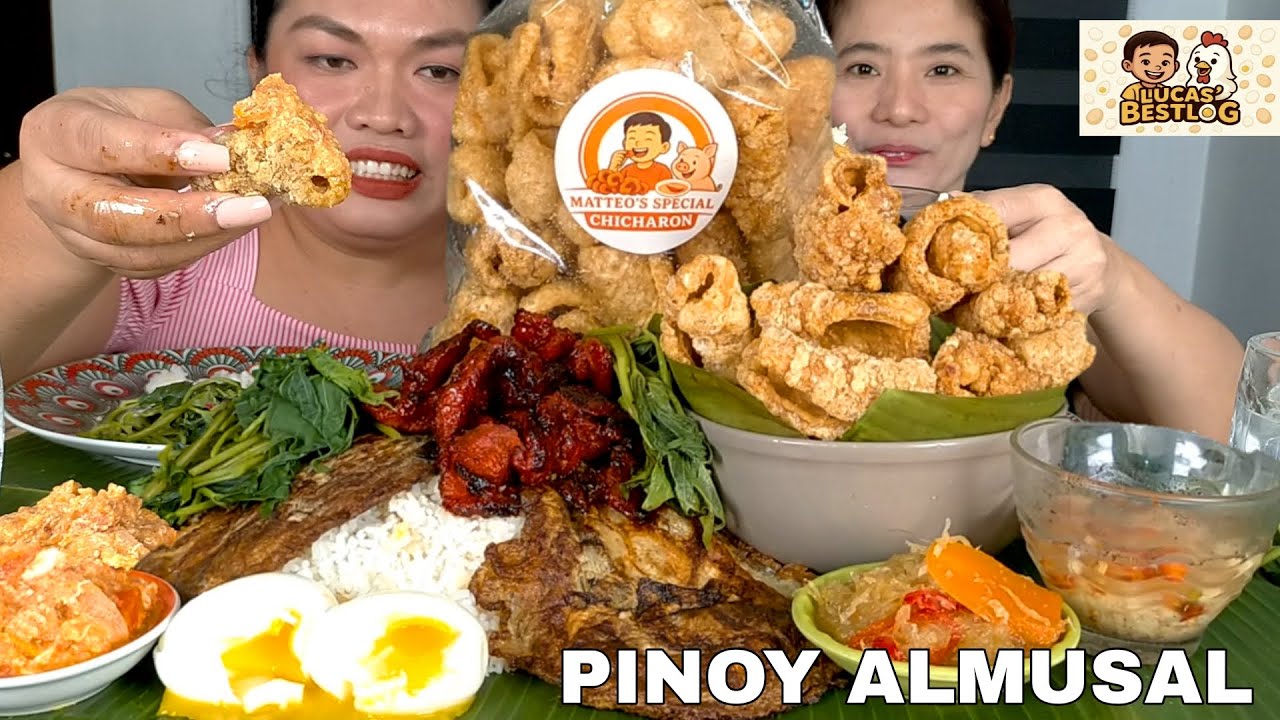 TOCINO TORTA AT SPECIAL CHICHARON WTIH ATCHARA AT TULTYAS KAMATIS |PINOY BREAKFAST | MUKBANG PH