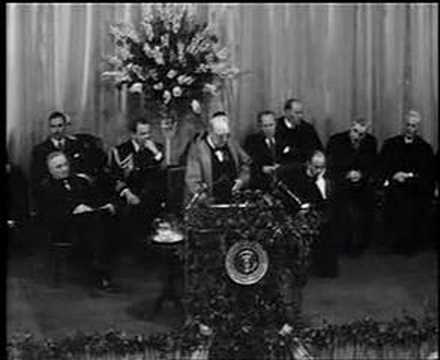 Famous Winston Churchill's speech at Westminster College, Fulton The Iron Courtain