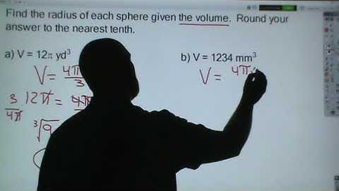 Surface Area and Volume of a Sphere