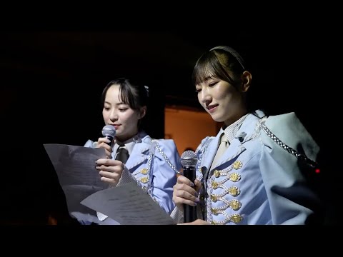 [≠ME] Moeko Kanisawa and Nanaka Tomita doing the shadow announcement, and the trio walking past them