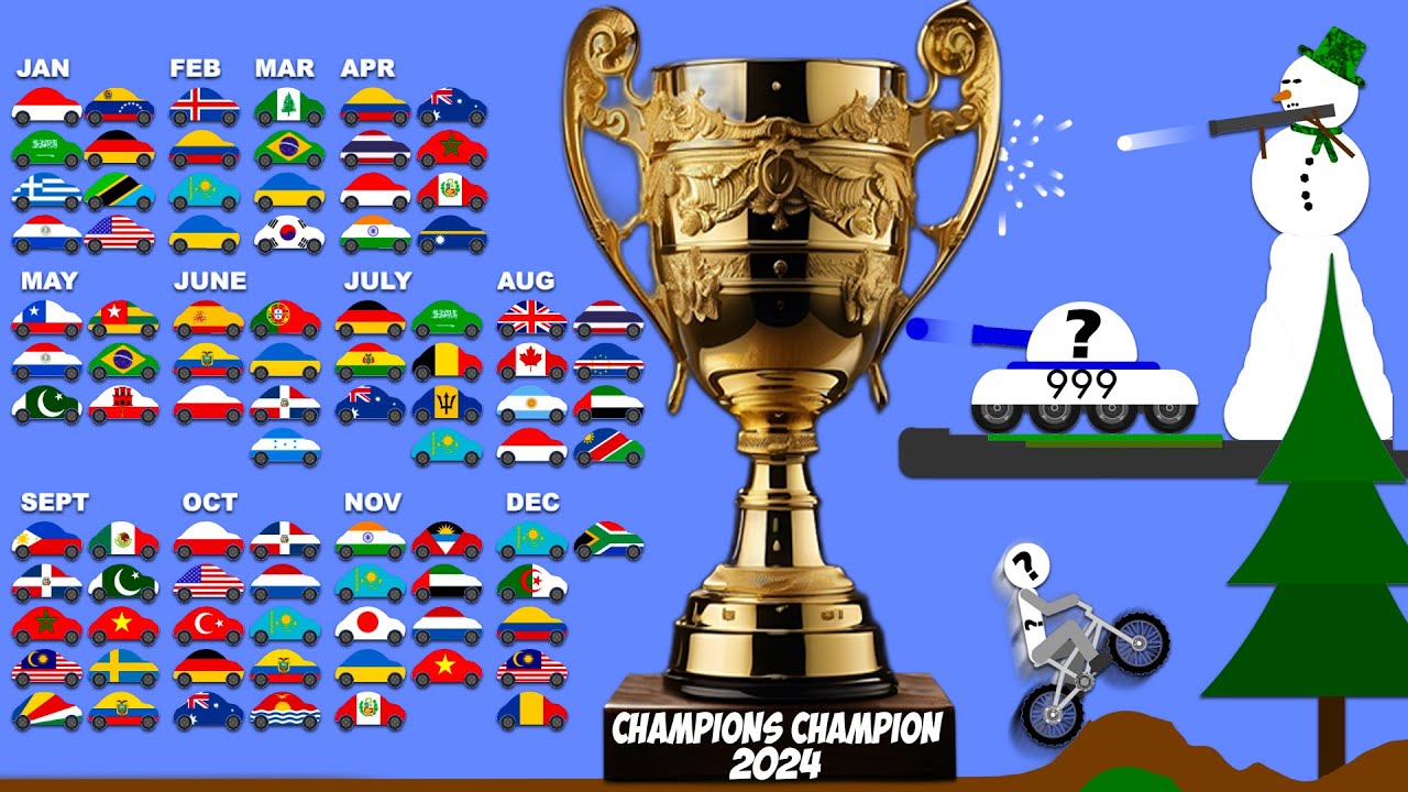 Watch Time Cup Champions Champion 2024 - Cars vs Snowmen - 999 Lives Tank War - BMX Racing