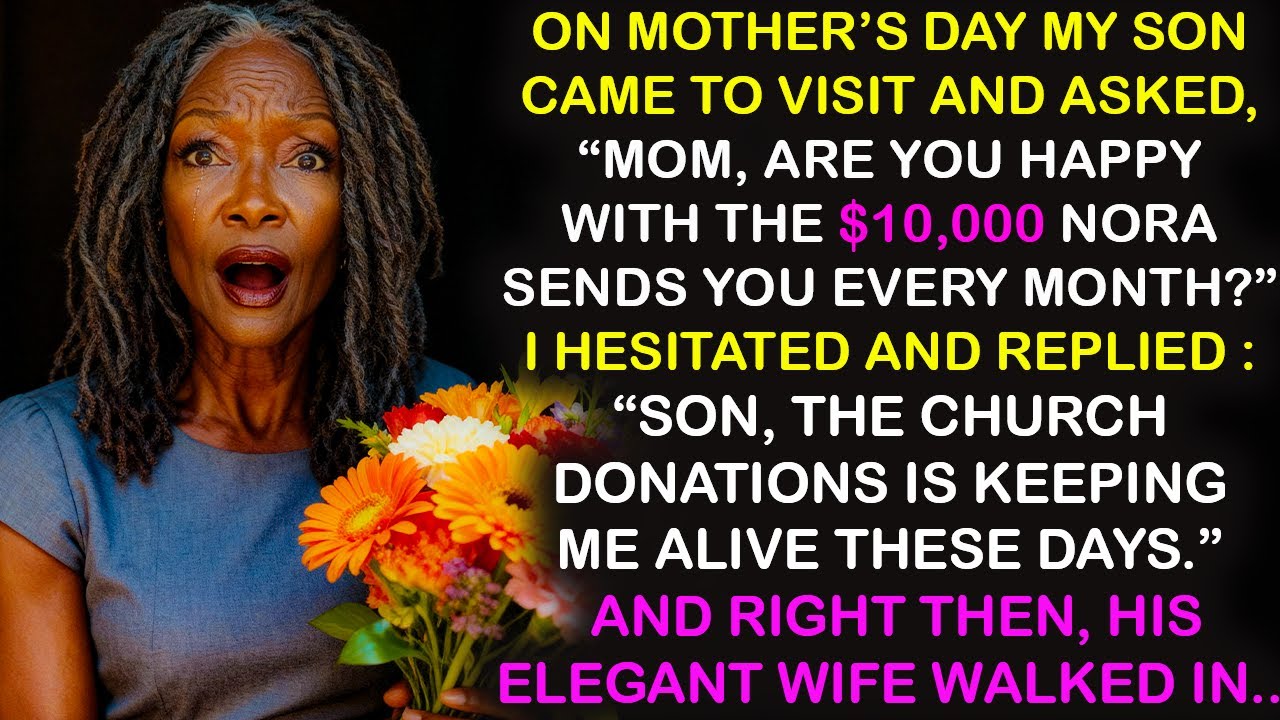 My Rich Son Asked Me “Mom, are you happy with The $10,000 Nora Sends You?” I Froze.