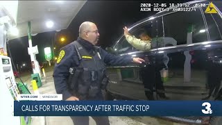 calls for transparency and police reform after traffic stop