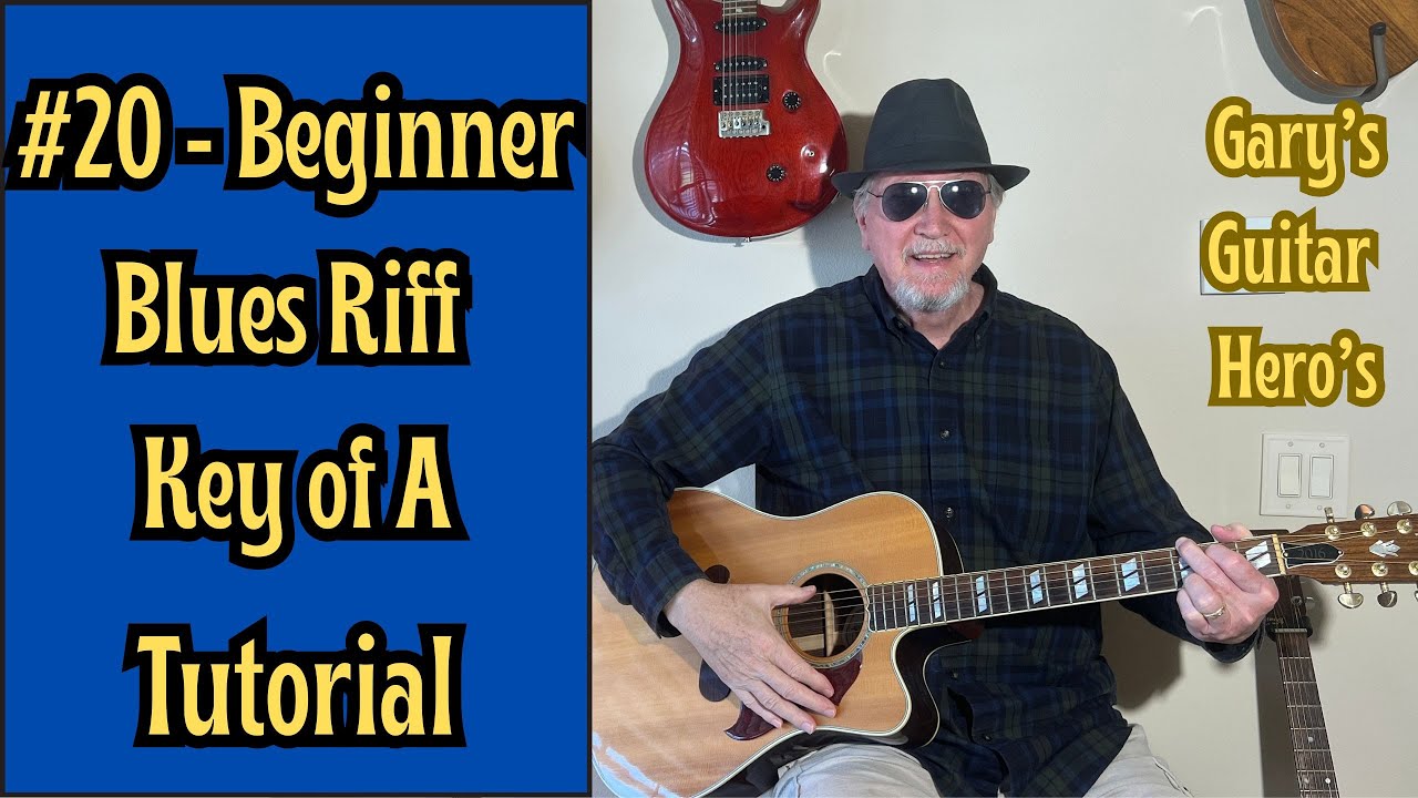 #20 - Простой гитарный рифф для начинающих из 5 нот в последовательности 1-4-5 в тональности A