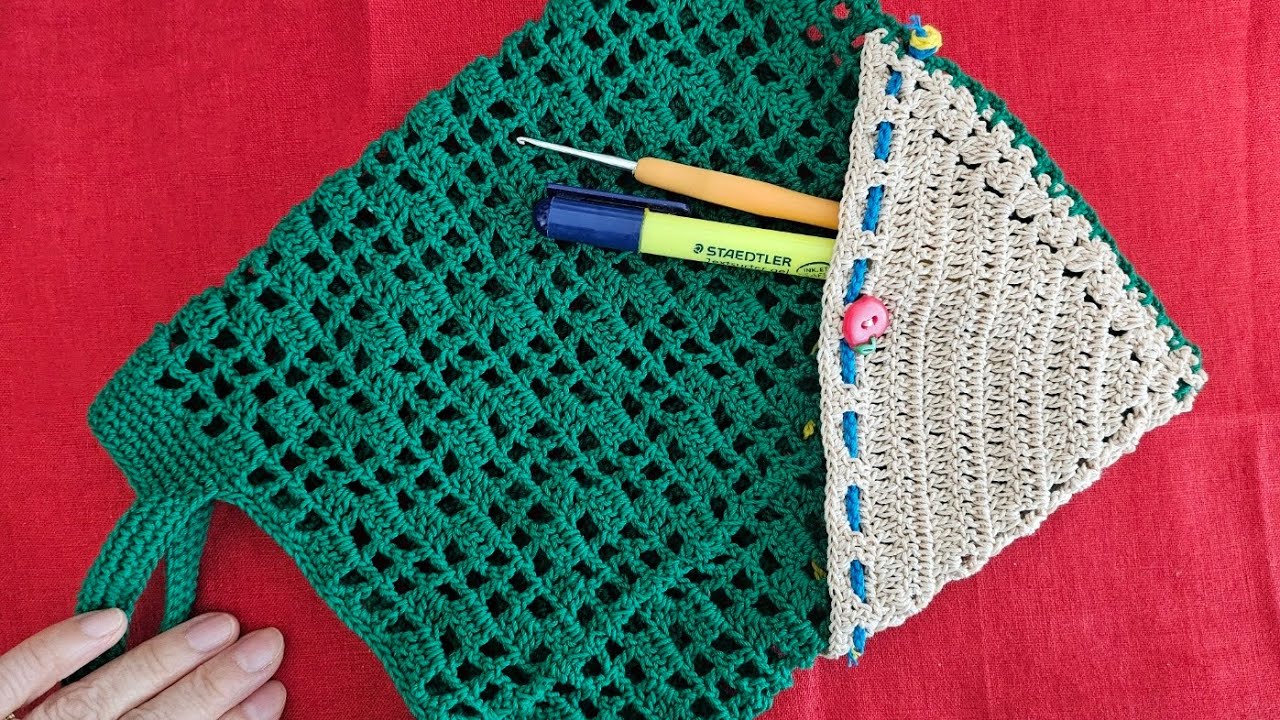 🌟 to make easy triangle pocket pouch🎒 (1_body) - YouTube